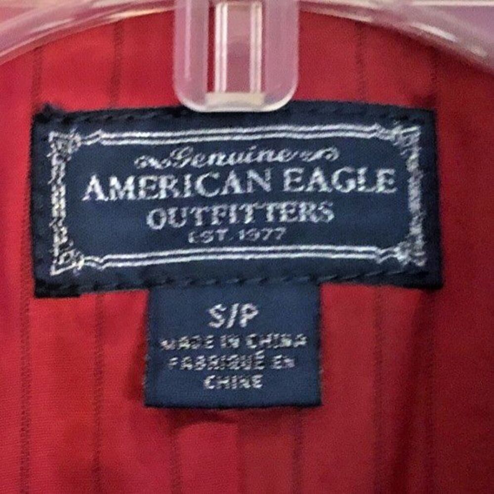 American Eagle Houndstooth Wool Blazer Womens Sz S Y2K Ivy League Heritage Prep - Picture 7 of 16